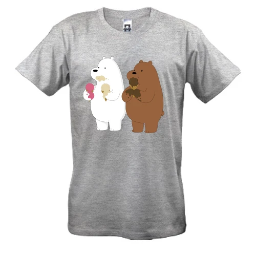 Мужская футболка bears love ice cream