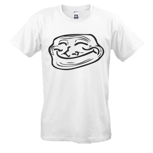 Мужская футболка Троллфэйс довольный (Trollface Happy))