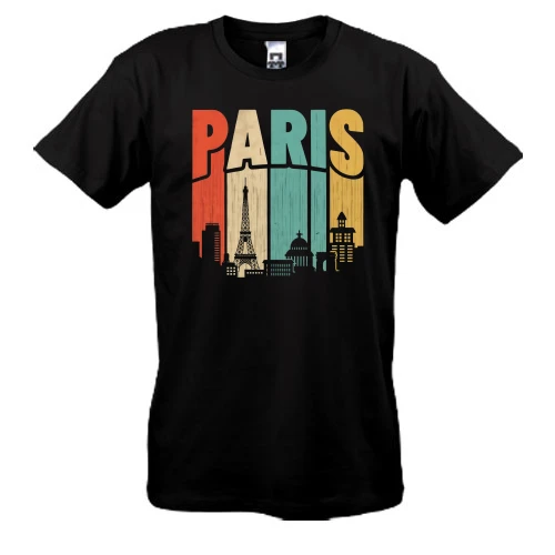 Чоловіча футболка, Чорний, Paris Retro