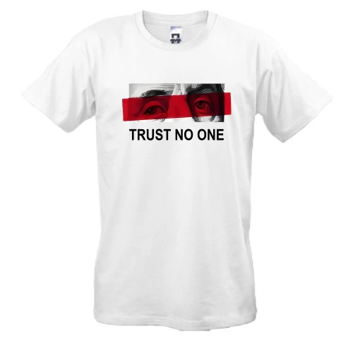 Мужская футболка, Белый, Trust no one