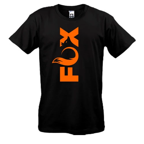 Мужская футболка, Черный, с надписью FOX (Лиса)