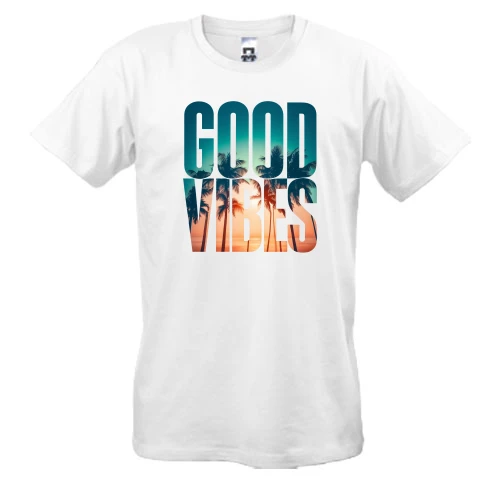 Мужская футболка, Белый, Good Vibes (2)
