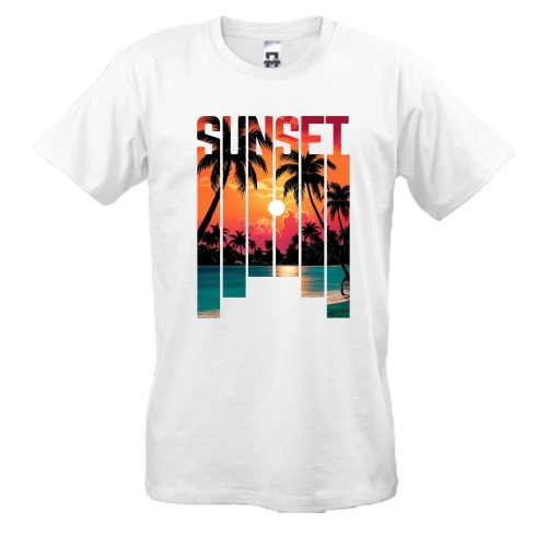 Чоловіча футболка, Білий, Sunset (2)