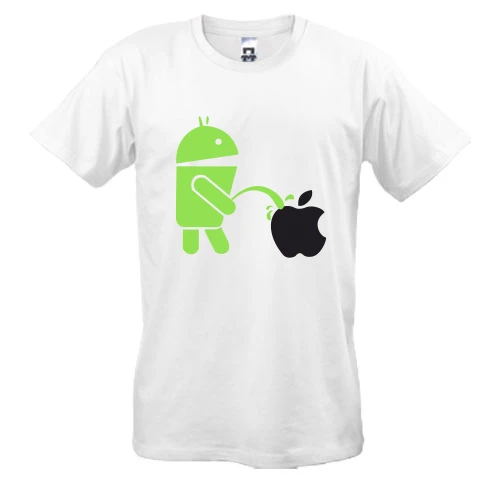 Чоловіча футболка Android vs Apple