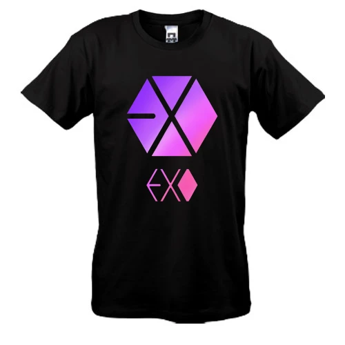 Чоловіча футболка EXO (рожевий логотип)