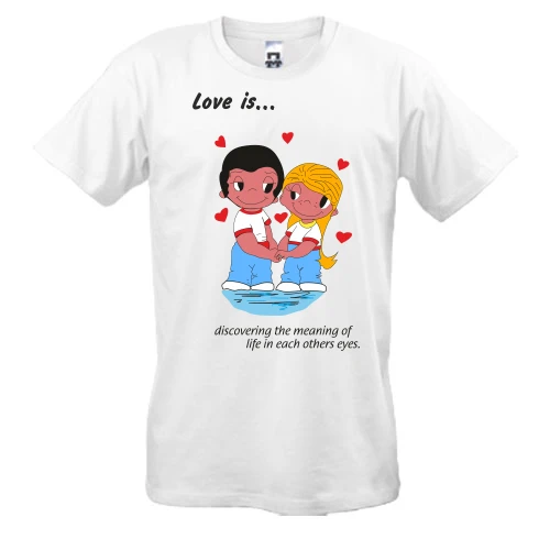 Чоловіча футболка, Білий, Love is...