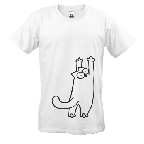 Мужская футболка Simon's cat царапается