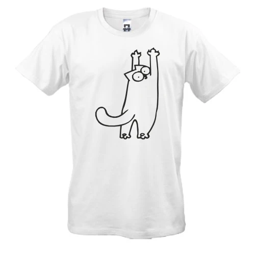 Мужская футболка Simon's cat царапается