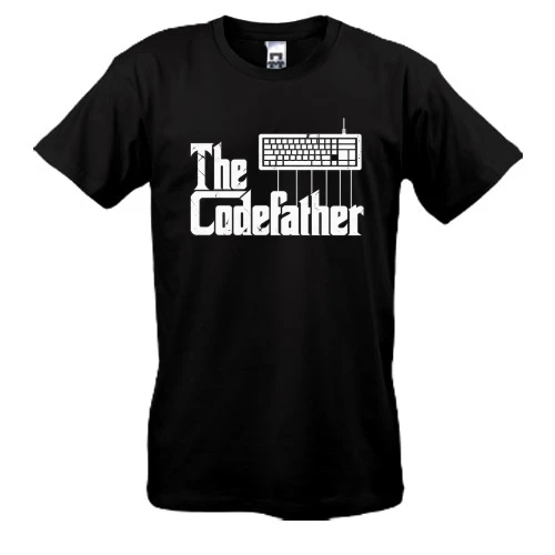 Мужская футболка с надписью «The Codefather»