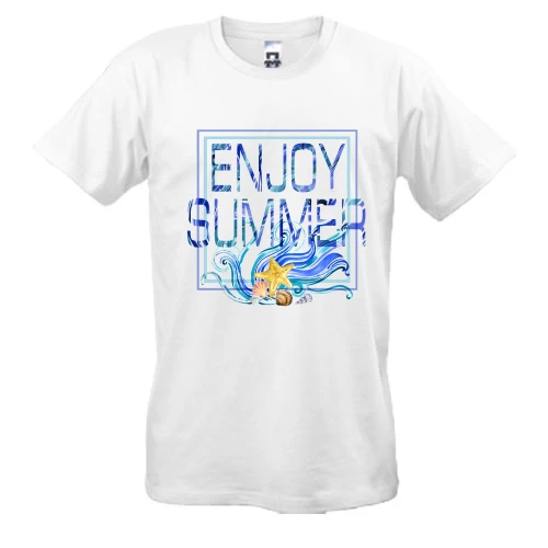 Чоловіча футболка, Білий, Enjoy summer