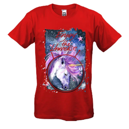 Чоловіча футболка з єдинорогом "Enjoy the universe" (3)