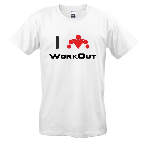 Мужская футболка I love WorkOut
