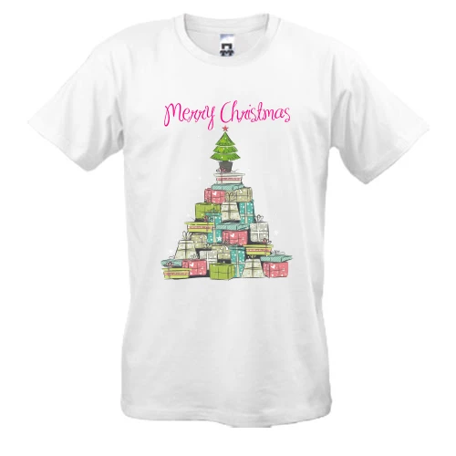 Чоловіча футболка, Білий, Marry Christmas