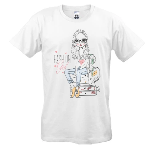 Чоловіча футболка, Білий, fashion girl