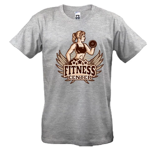Чоловіча футболка, Сірий меланж, fitness center