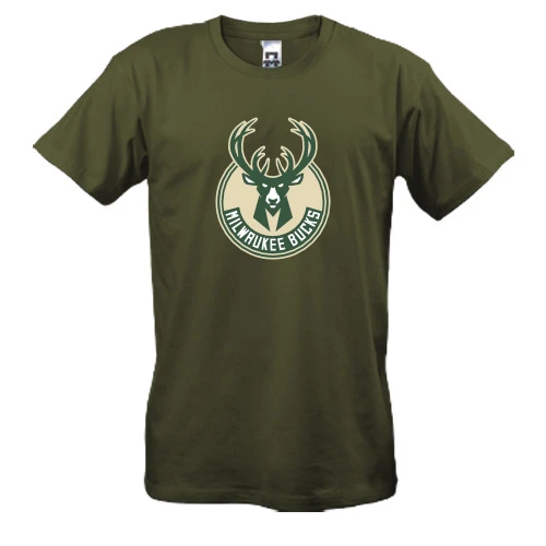 Мужская футболка, Хаки, Milwaukee Bucks