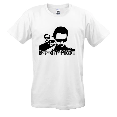 Чоловіча футболка, Білий, Depeche with glasses