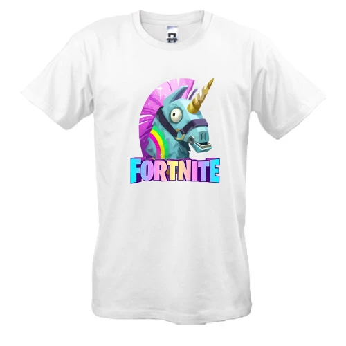 Чоловіча футболка, Бежевий, з єдинорогом "fortnite"