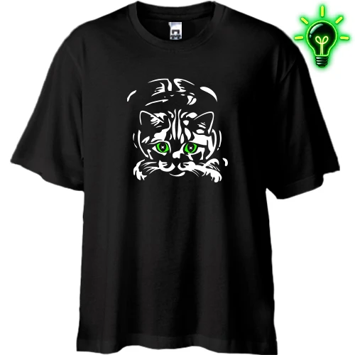 Футболка oversize Кот-охотник