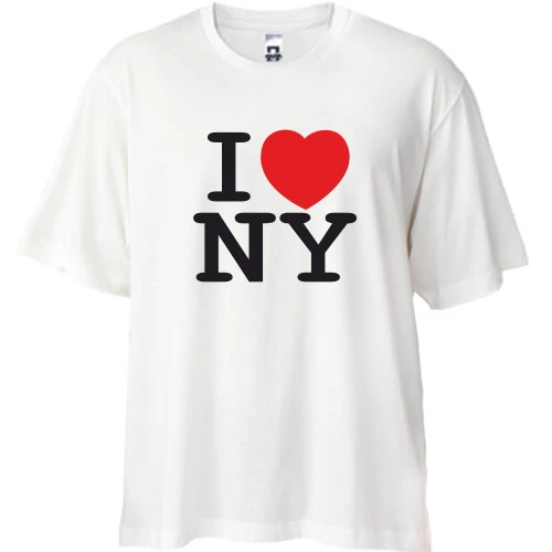 Футболка oversize I Love NY - Я люблю Нью-Йорк