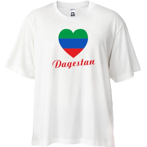 Футболка oversize Dagestan Flag Heart