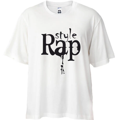 Футболка oversize, Білий, Rap style