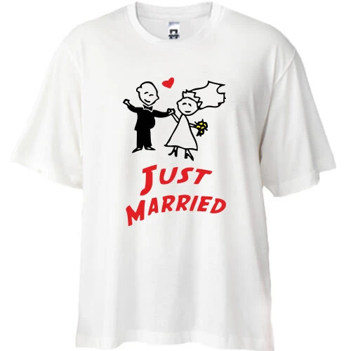Футболка oversize Just married