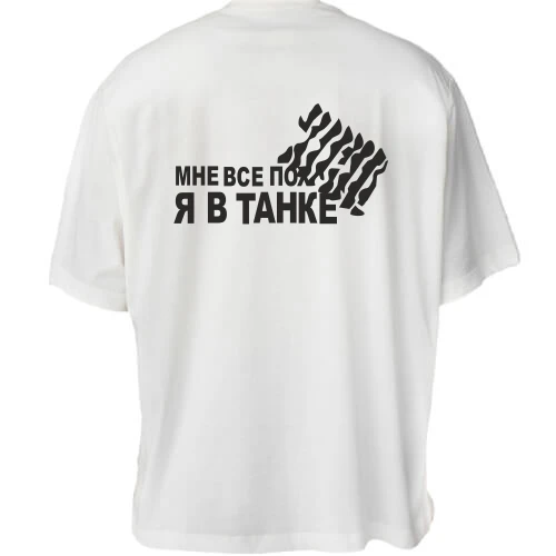 Футболка oversize Мне все пох, я в танке