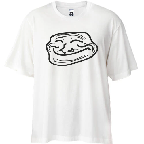 Футболка oversize Троллфэйс довольный (Trollface Happy))