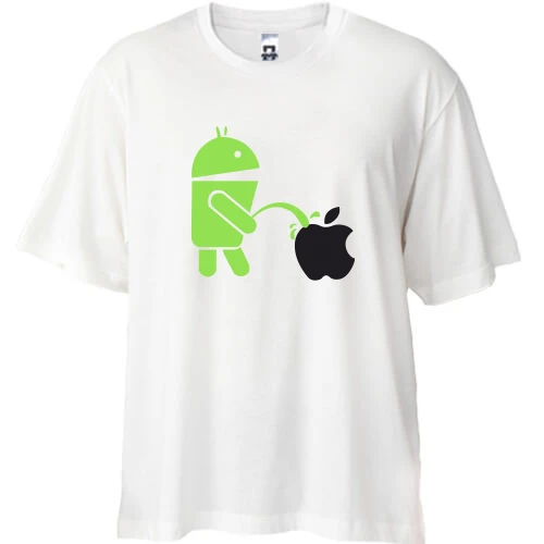Футболка oversize Android vs Apple
