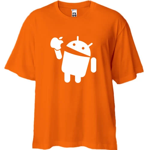 Футболка oversize Apple VS Android.