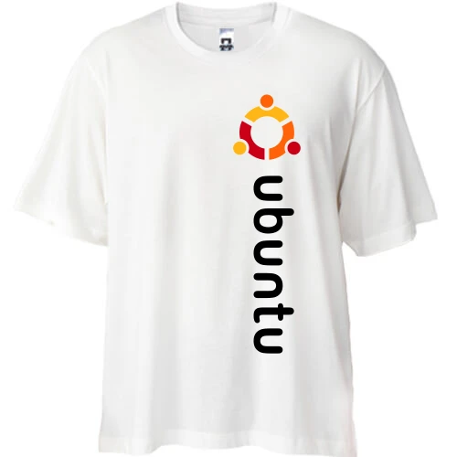 Футболка oversize ubuntu. Men.