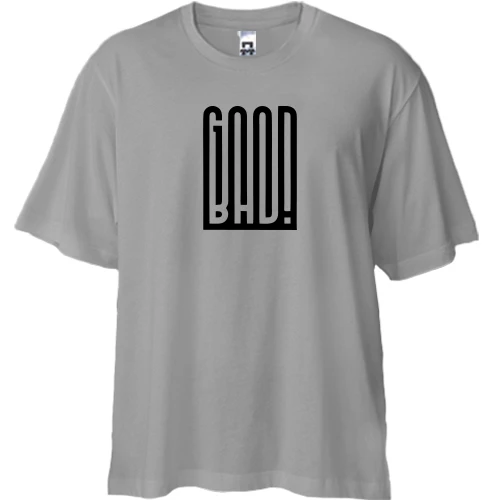 Футболка oversize с надписью Good-Bad