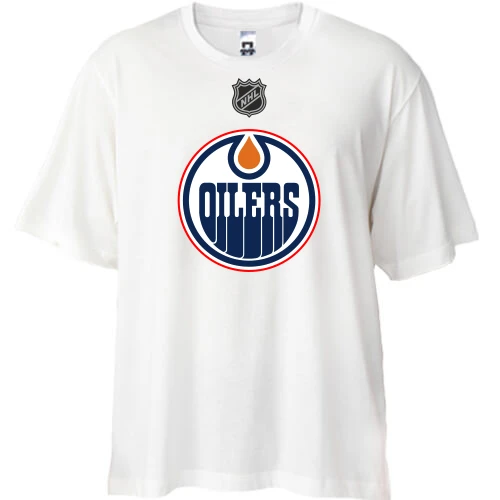 Футболка oversize, Чорний, Edmonton Oilers