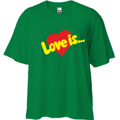 Футболка oversize, Синий, Love is ... (2)