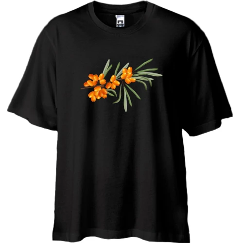 Футболка oversize со спелой облепихой