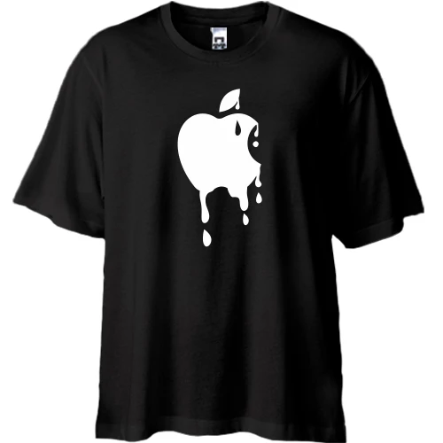 Футболка oversize з кислотним Apple