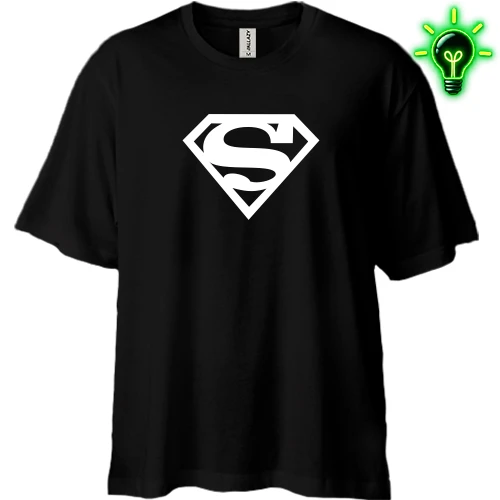 Футболка двунитка Oversize Superman (glow)