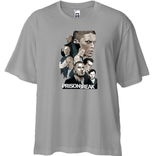 Футболка двунитка Oversize Prison Break poster