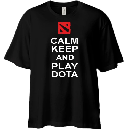 Футболка двунитка Oversize, Черный, Play DOTA