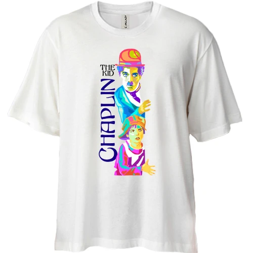 Футболка двунитка Oversize, Белый, Chasplin the kid