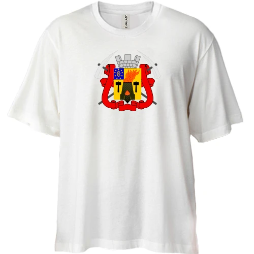 Футболка двонитка Oversize з гербом міста Луганськ