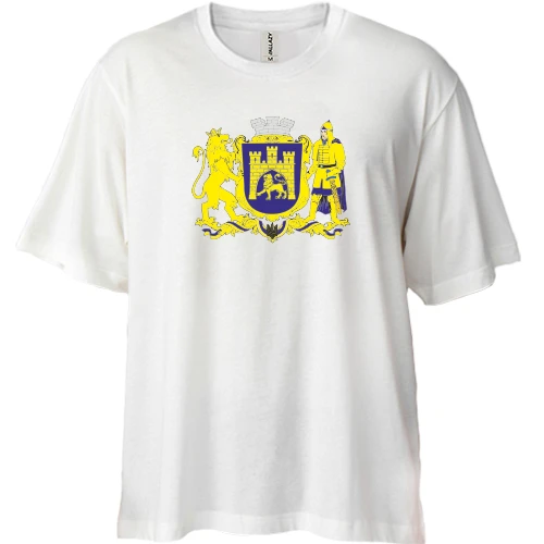 Футболка двунитка Oversize Герб города Львов