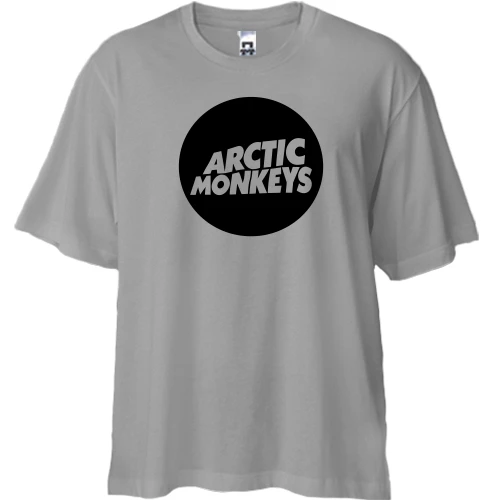 Футболка двонитка Oversize, Сірий, Arctic monkeys (Round)