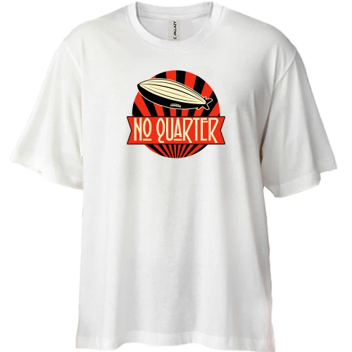 Футболка двунитка Oversize, Белый, Led Zeppelin (No Quarter)