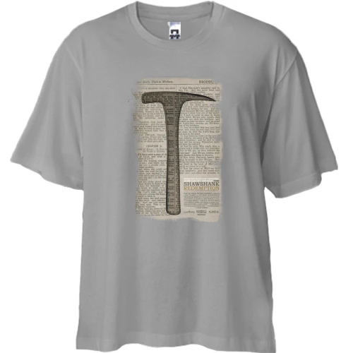 Футболка двунитка Oversize, Серый, Shawshank Redemption