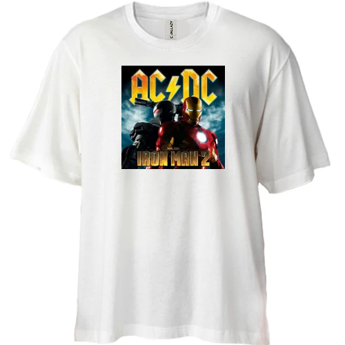 Футболка двунитка Oversize AC/DC Iron Man 2