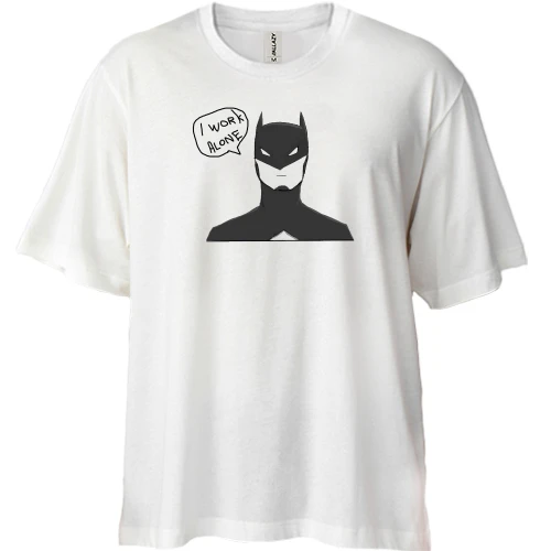 Футболка двунитка Oversize Batman - i work alone