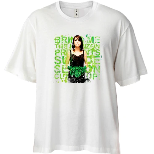 Футболка двунитка Oversize, Белый, c Bring me the horizon - Suicide Season (2)