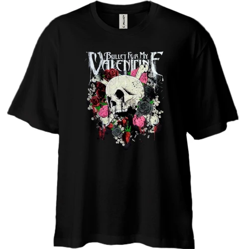 Футболка двонитка Oversize Bullet for My Valentine з черепом